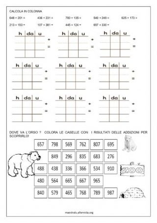 Schede didattiche di matematica invernali