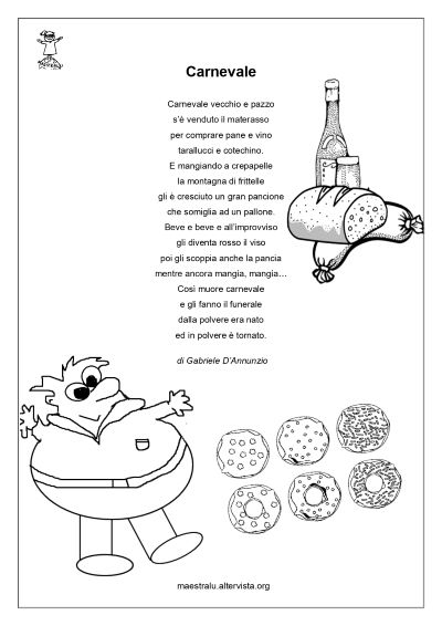 poesie sul carnevale scuola primaria