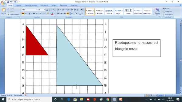 il doppio scuola primaria: raddoppiare un triangolo