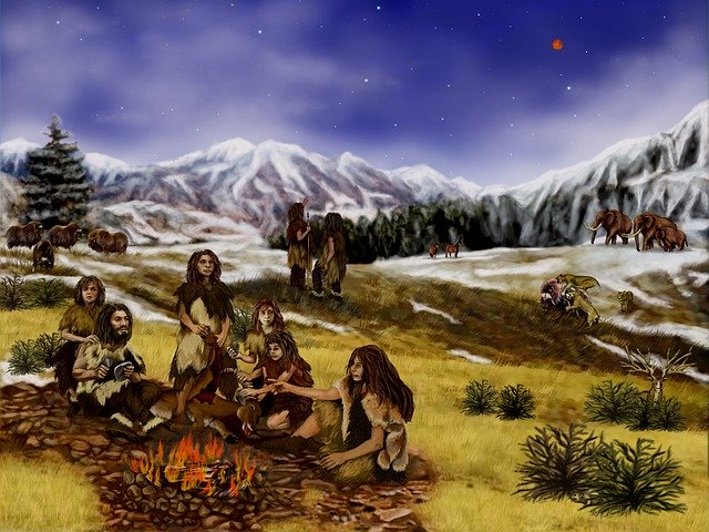 Uomo di Neanderthal vita di gruppo
