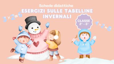 esercizi tabelline a tema invernale