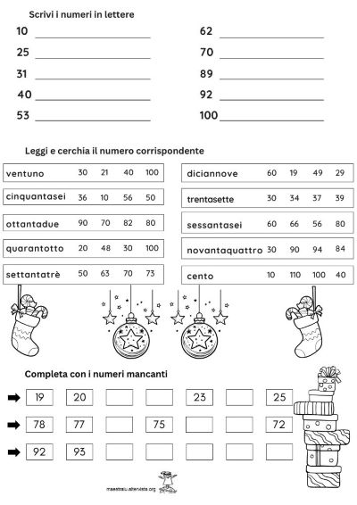 natale schede didattiche scuola primaria