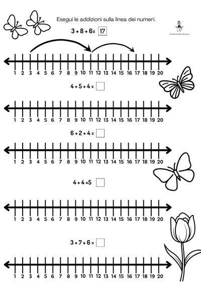 addizioni tre addendi entro 20