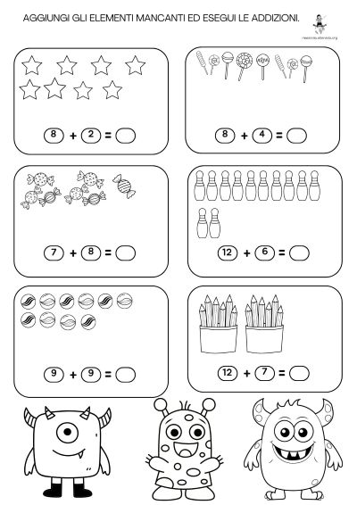 addizioni classe prima matematica