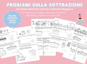 problemi sottrazione metodo singapore