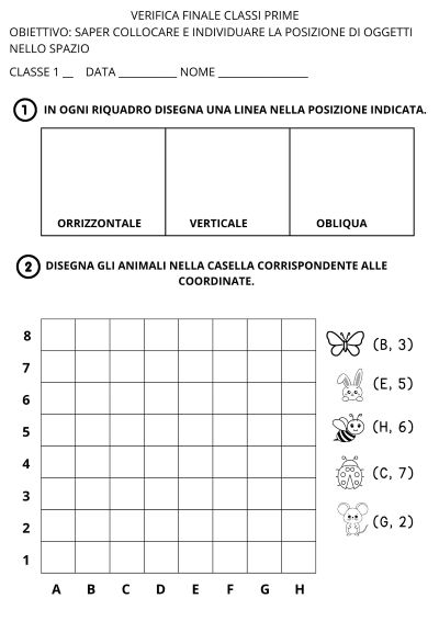 verifica di geometria classe prima
