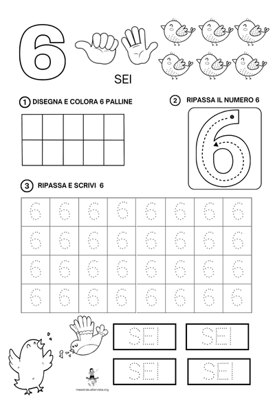 esercizi di scrittura dei numeri