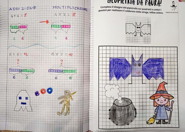 matematica classe seconda halloween ottobre