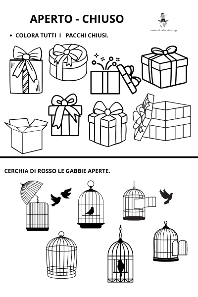 aperto chiuso scuola primaria