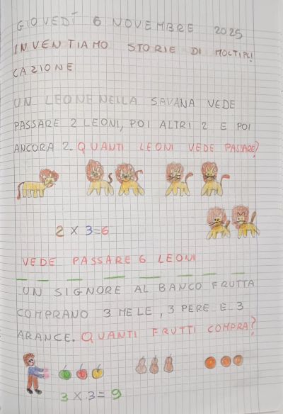problemi di moltiplicazione classe seconda
