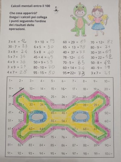 calcolo mentale carnevale classe seconda matematica febbraio